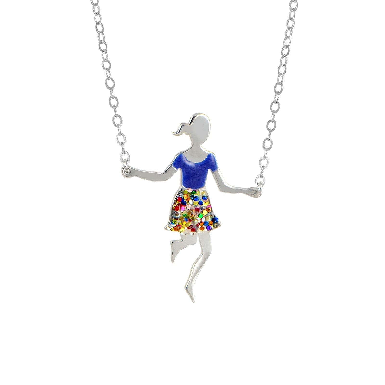 Kelly with her colorful skirt