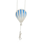 hang in there ombre silver necklace with blue pigments