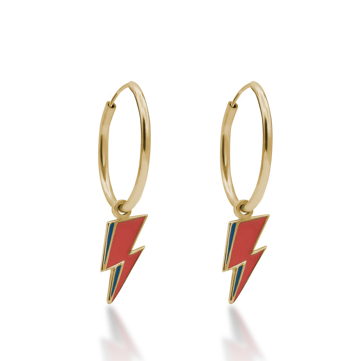 Gold bolt hoops
