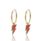 Gold bolt hoops