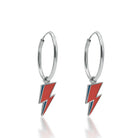 Silver bolt hoops