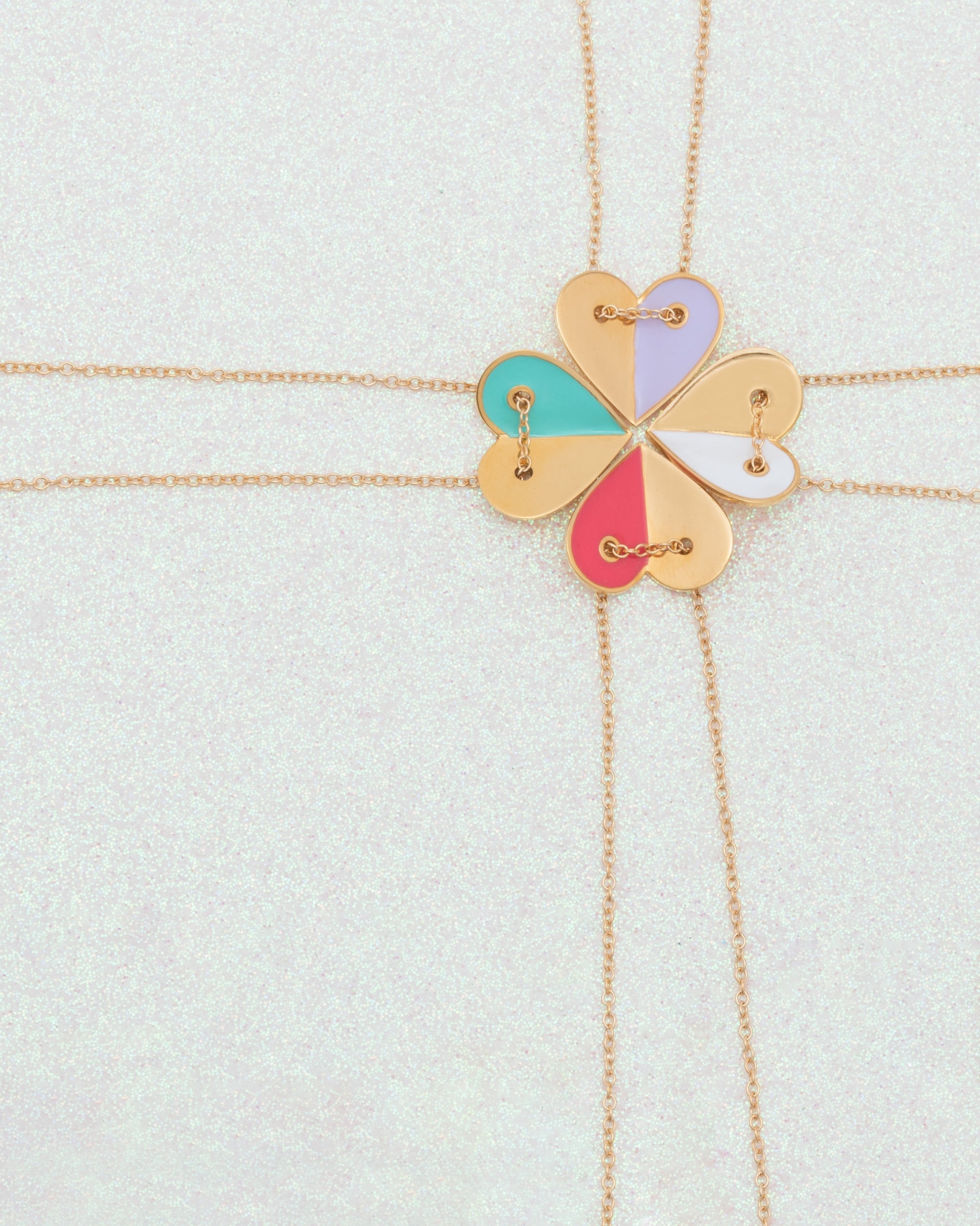 clover of happy heart necklaces