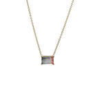 bicolor tourmaline on 14k yellow gold chain