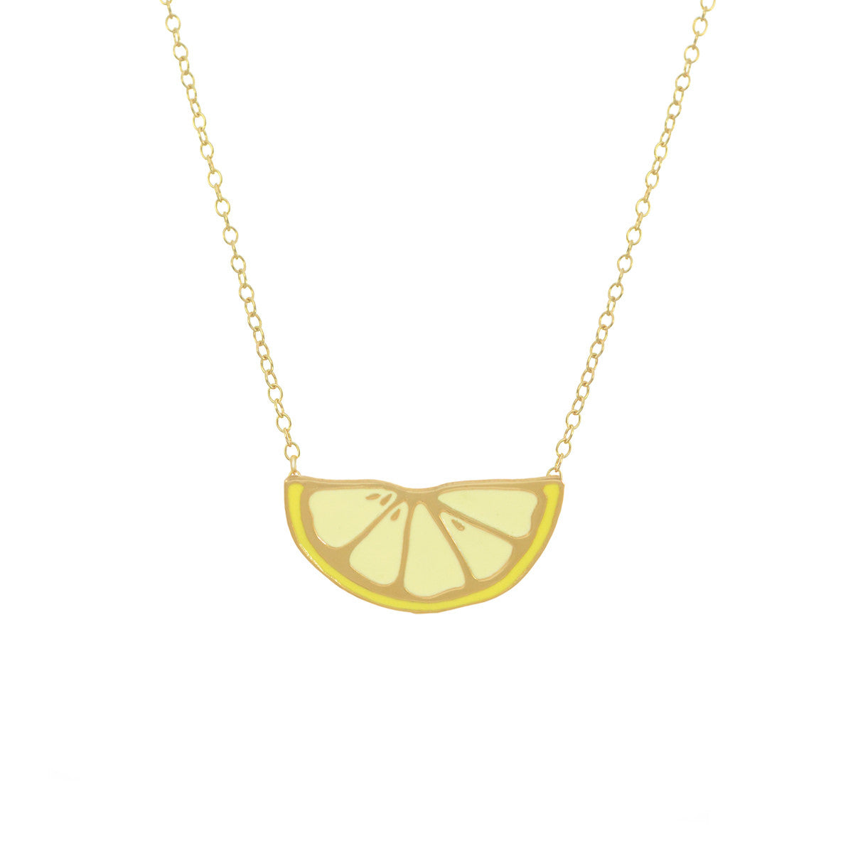 lemon necklace gold