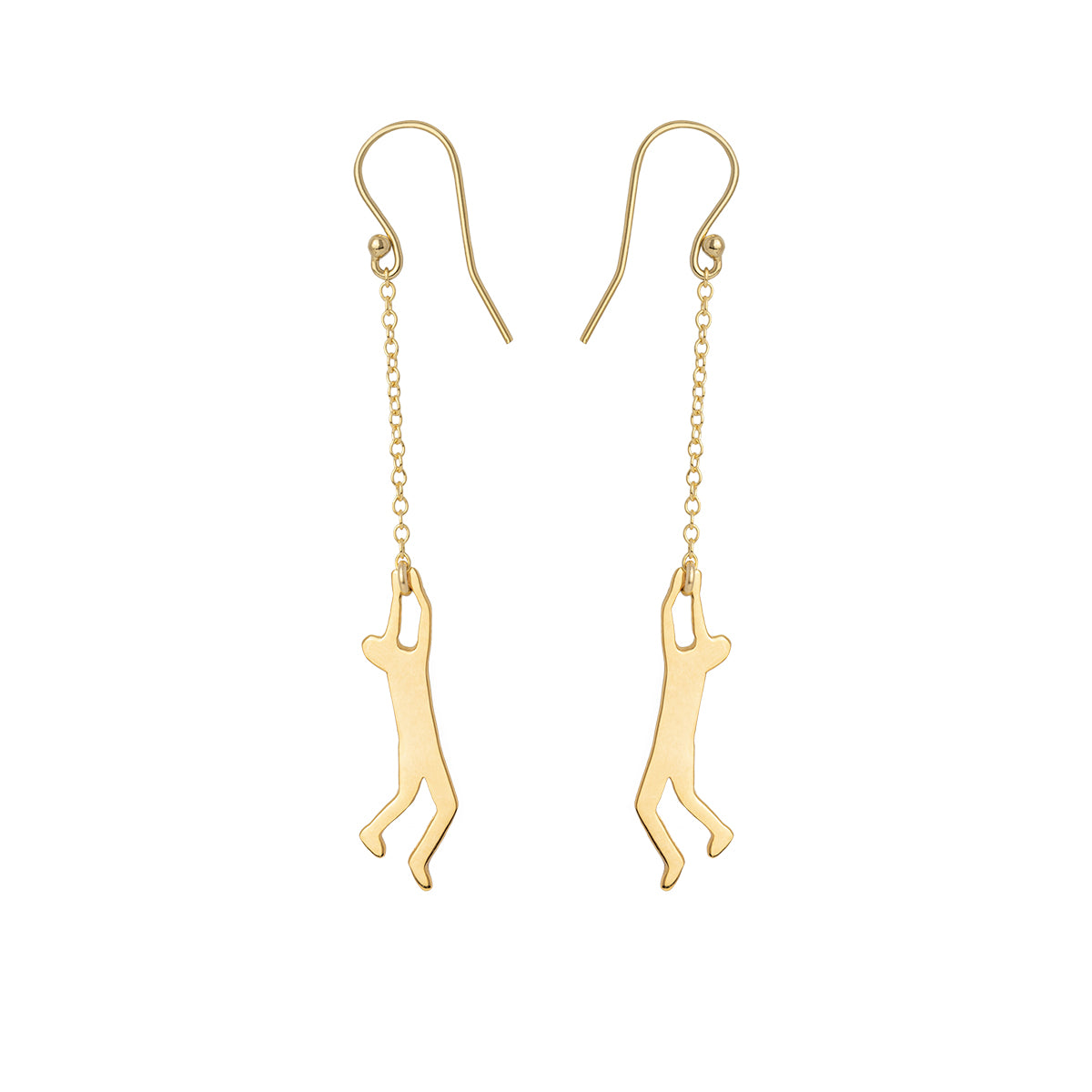 resilience dangle earrings gold