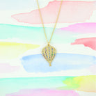 mini hot air balloon on watercolor background