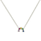 mini arch rainbow gemstones sterling silver