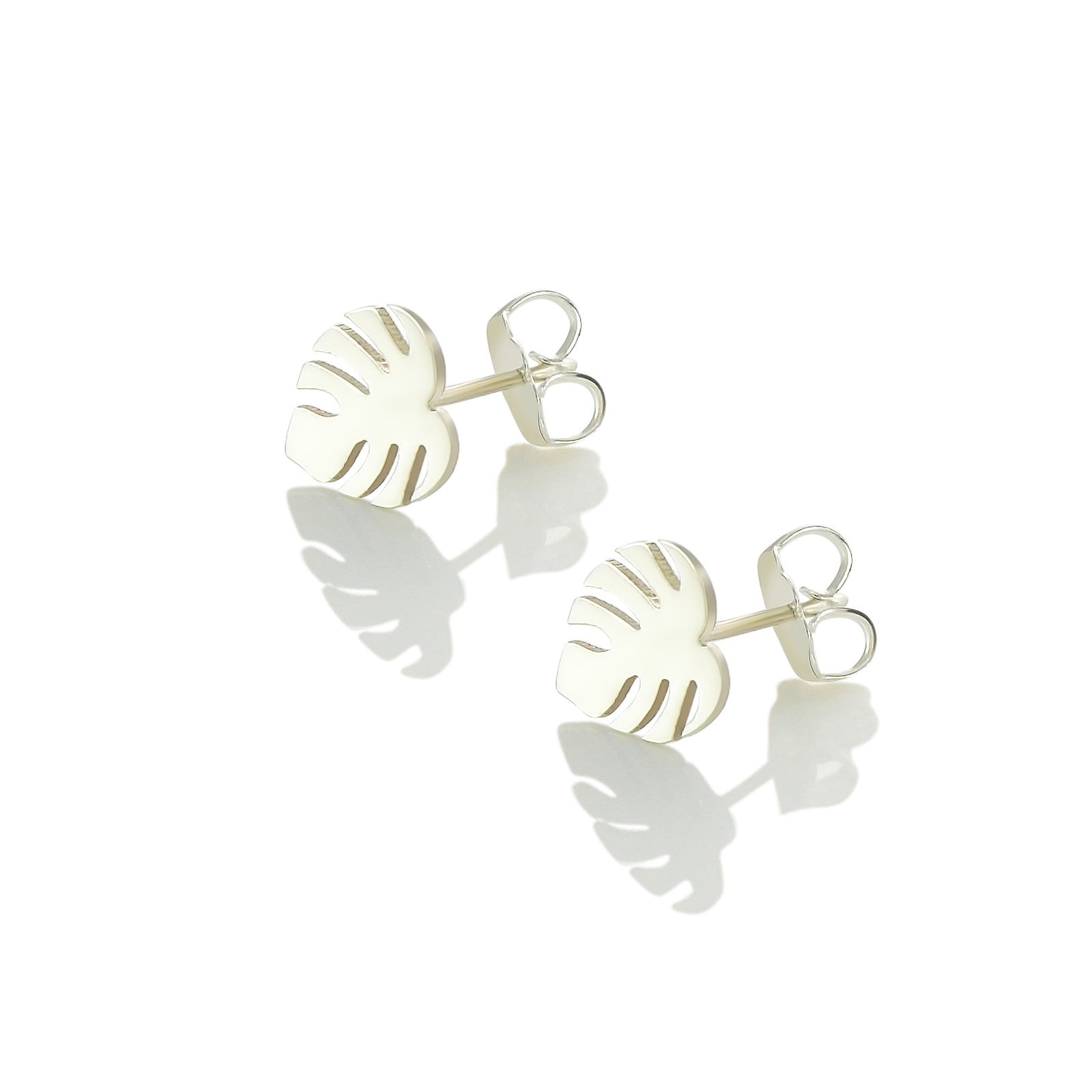 monstera-studs-silver