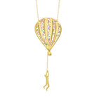 sparkling glitter hot air balloon necklace