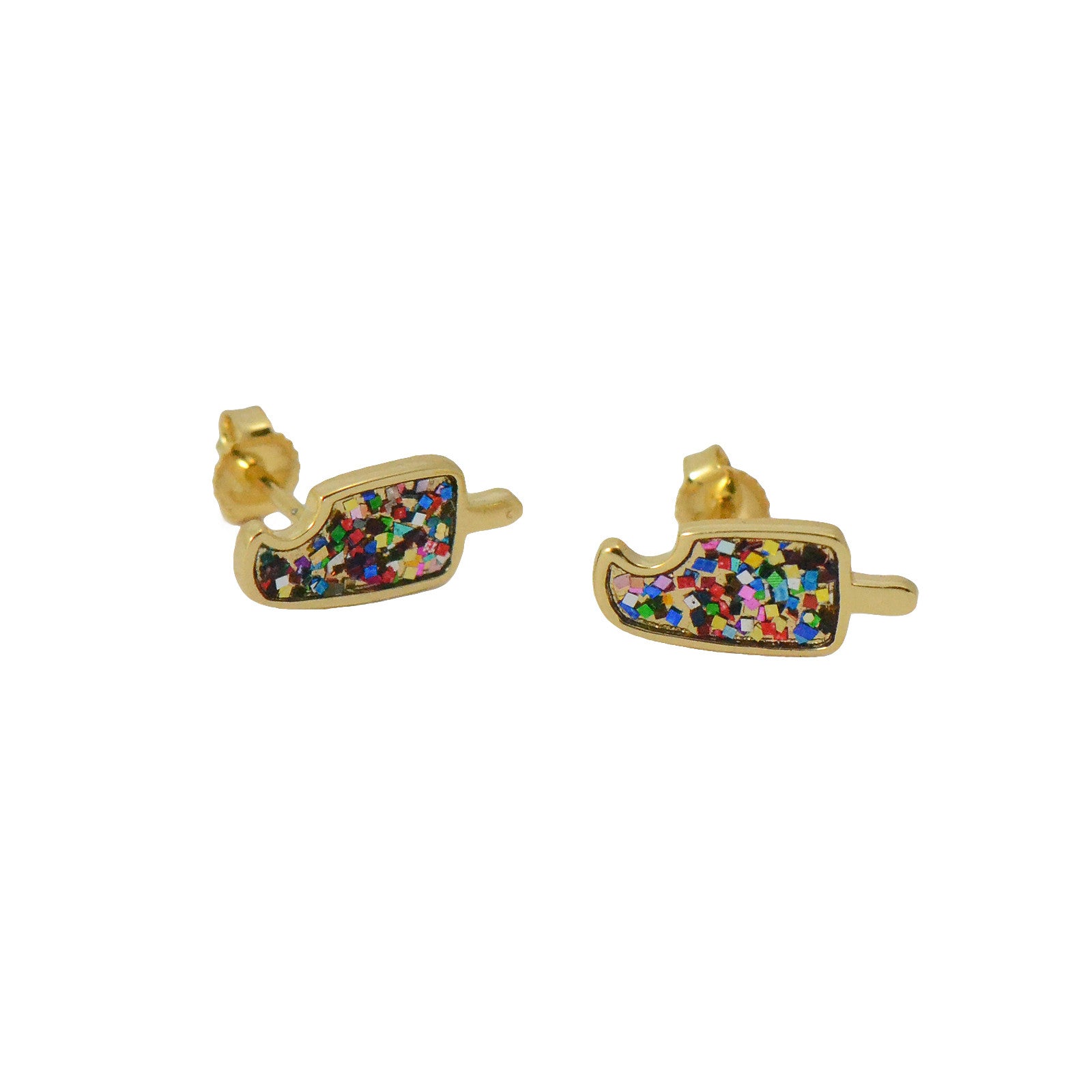 popsicle studs with glittery enamel