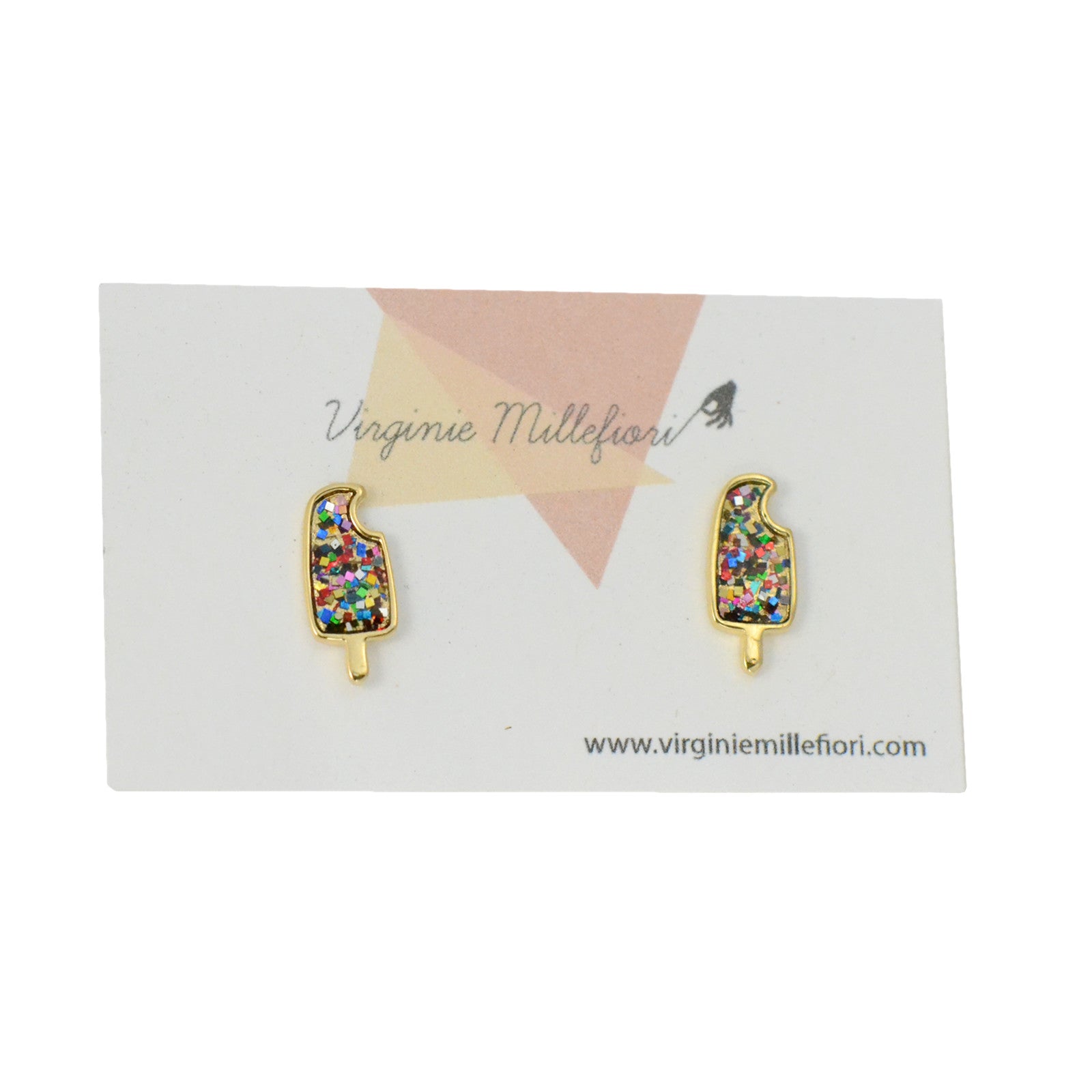 multiglitter popsiclestuds on earring card