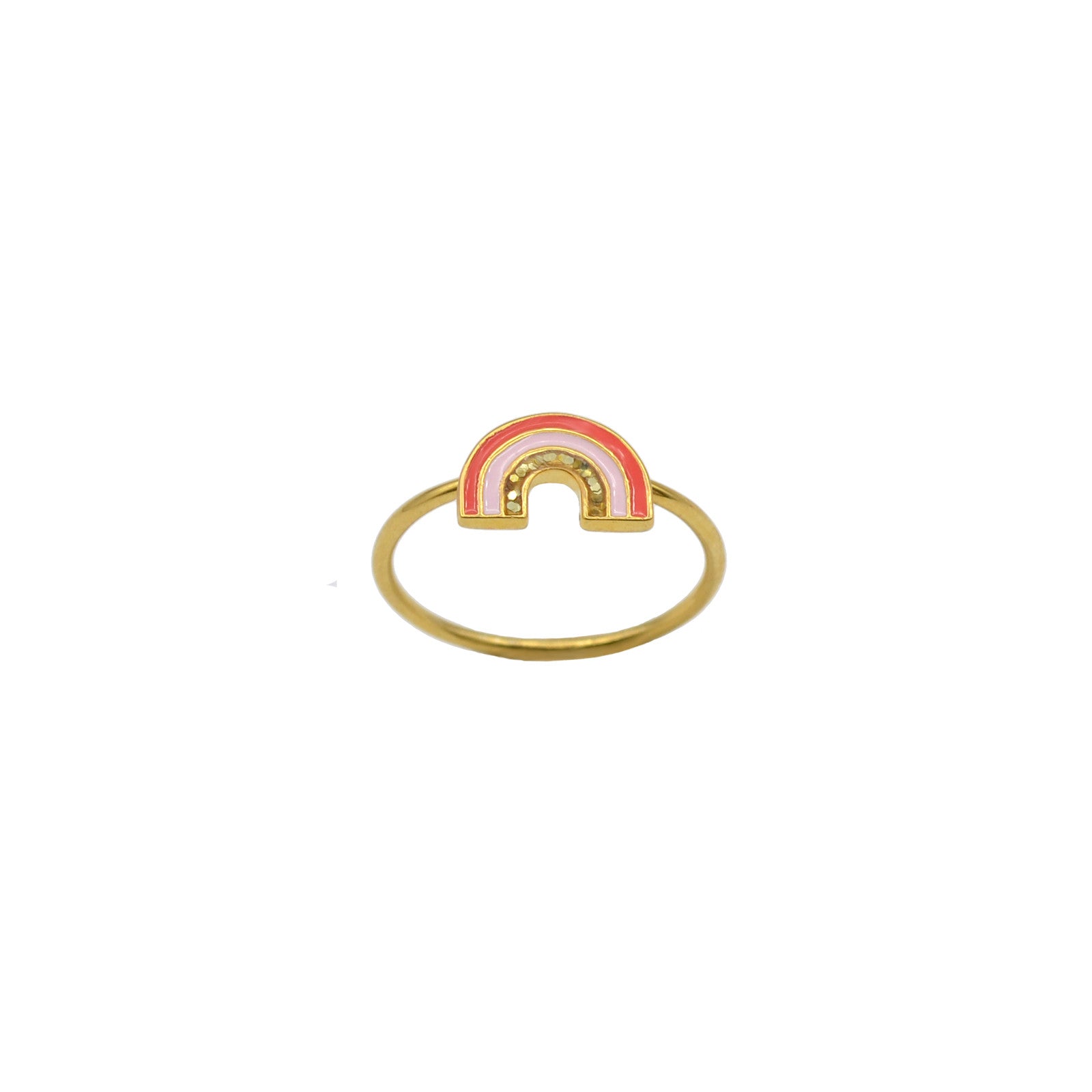 Gold rainbow ring