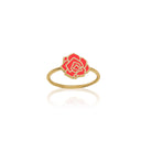 gold rose ring in neon pink