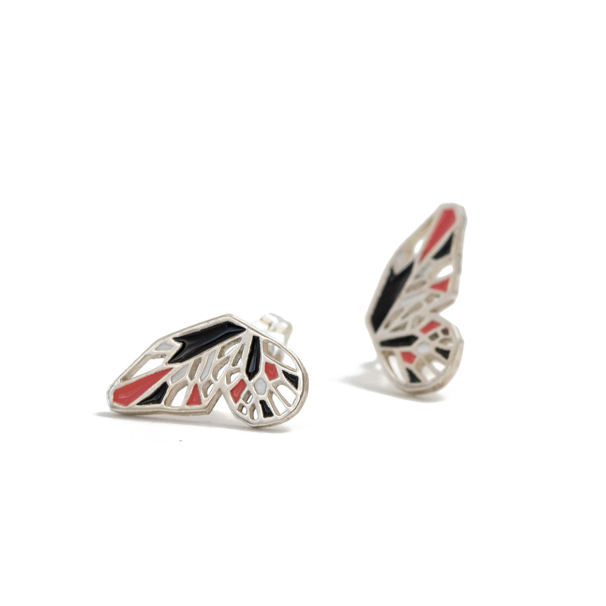 Monarch Butterfly wings earrings silver