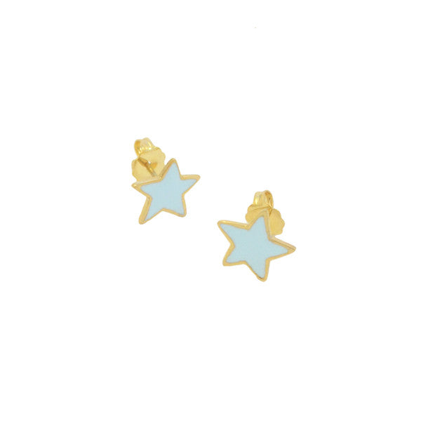 star studs pastel blue