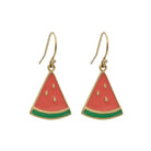 watermelon dangling earrings in gold filled