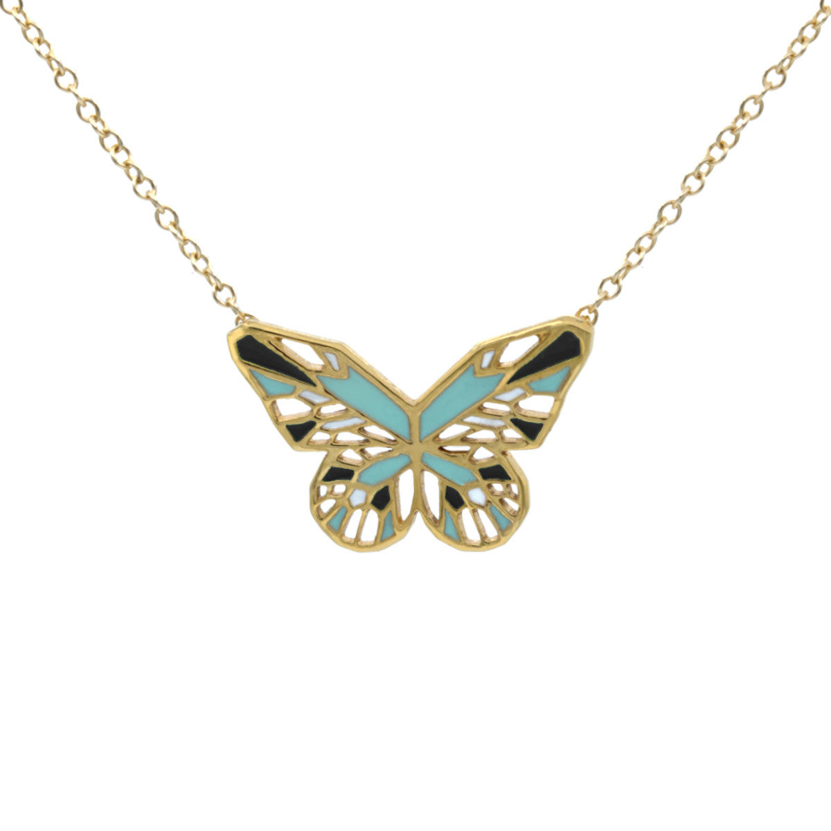 Butterfly-Necklace-Gold-Mint-and-Black