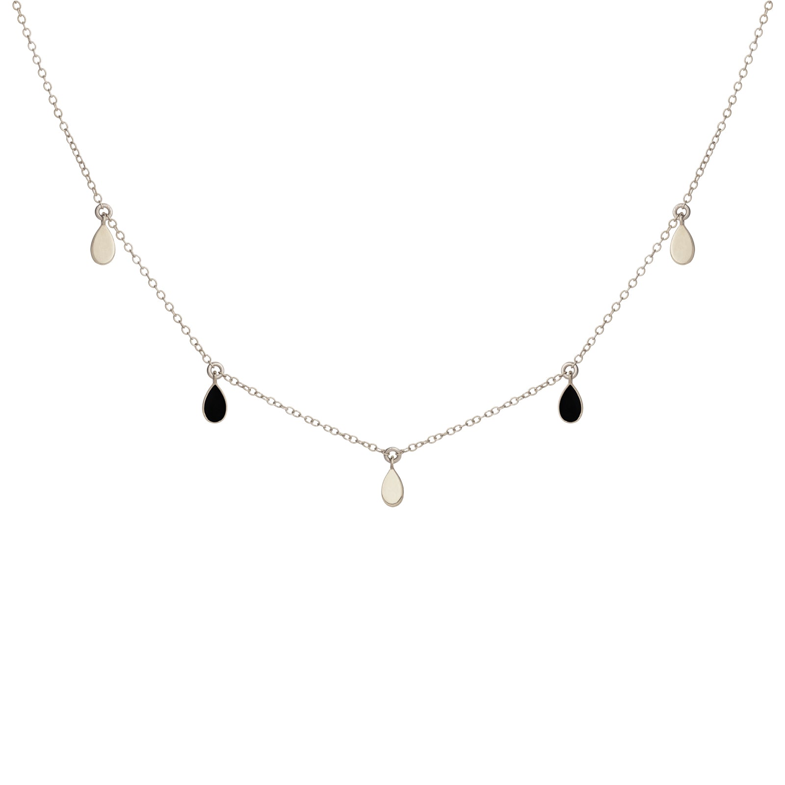 ★Hei★ [sv925] droplet pendant necklace Droplets necklace silver – Whimsy Jewelry
