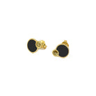 black and glitter eclipse earring studs