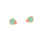 eclipse studs gold mint coral