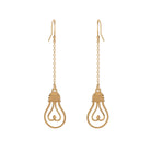 light bulb earrings with heart filament 14k gold filled