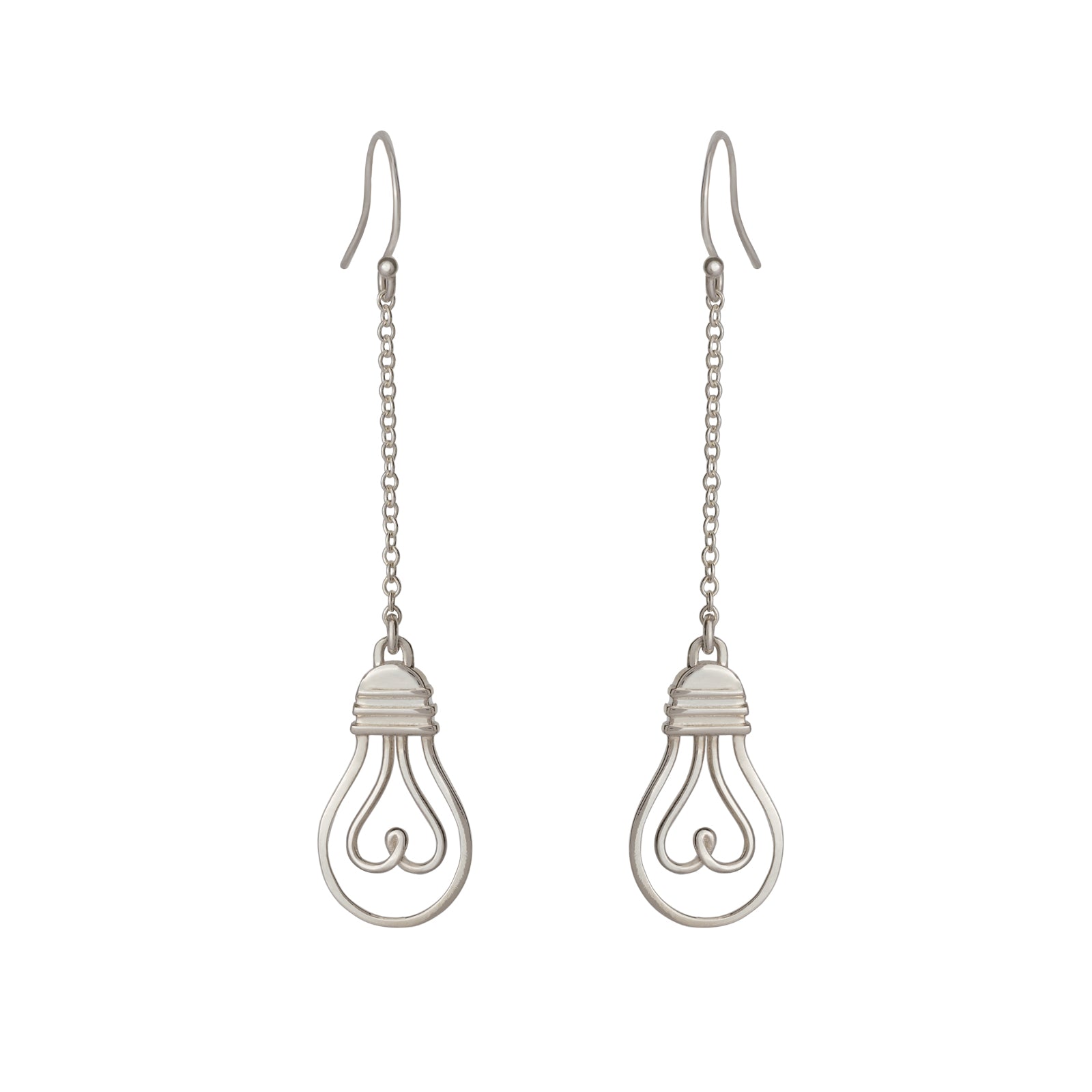 Silver Bulb Organic Earrings fashion