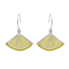 lemon dangling earrings in sterling silver 925