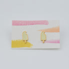 lemon yellow popsicle studs on earrings card all-groups