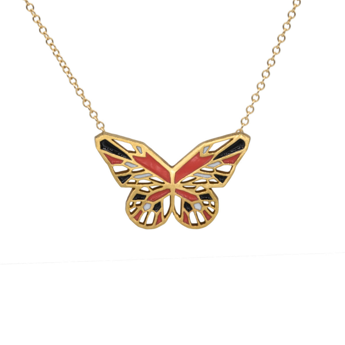 Monarch Butterfly necklace gold