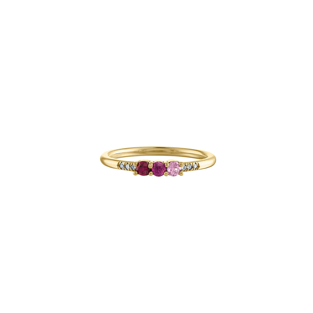 Gradient gemstones and diamonds ring – Whimsy Jewelry
