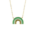 green rainbow necklace