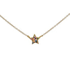 Star necklace gold and multiglitter