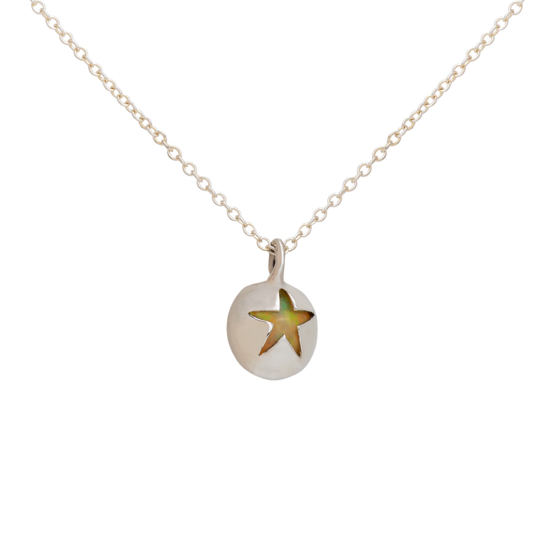 North Star Necklace Silver | Sterling silver Lucky Pebble