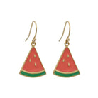 watermelon dangling earrings in gold filled